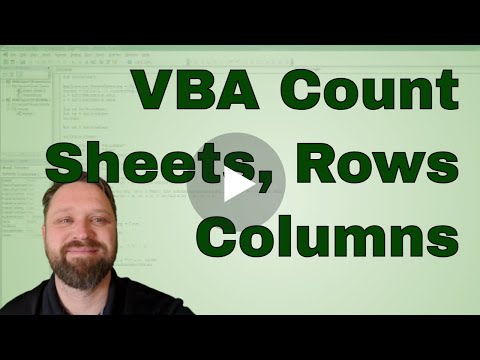 Mastering Excel VBA Count Sheets, Rows, Columns and CountA Worksheet Function - CODE INCLUDED @EverydayVBAExcelTraining