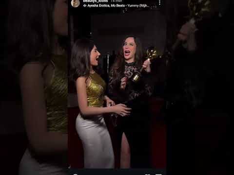 نارين بيوتي مع مرام علي في حفل جوائز نارين بيوتي مرام علي اكسبلور حفلات يوتيوب تنورة