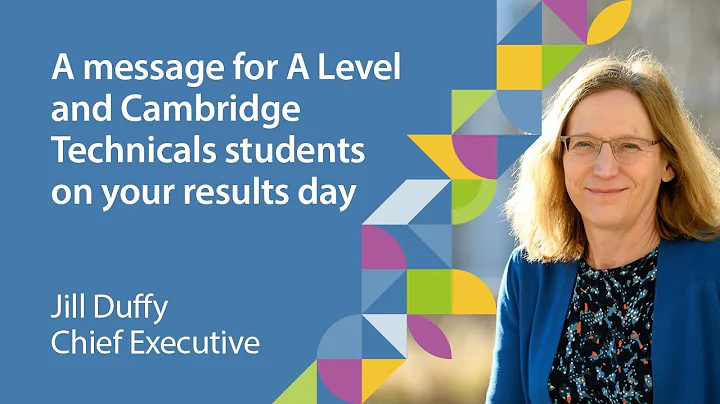 A message from Jill Duffy on results day for A Lev...