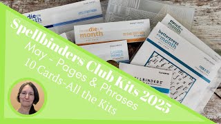 10 Cards Spellbinders May 2025 Clubs / Pages and Phrases