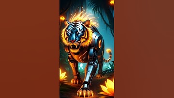 Robot and tiger  | ai video | #short #shorts #shortfeed #viral