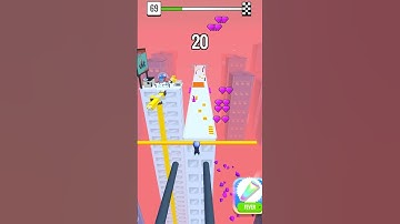 Satisfying Mobile Games 2023 - Roof Rails All Levels Gameplay Walkthrough Android, ios max Level 69