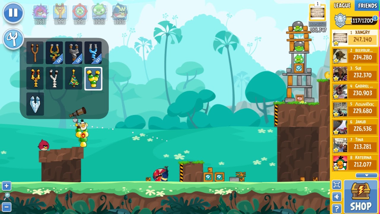 Angry Birds Friends Tournament 311-A Level 4 POWER UP Walkthrough