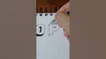 Easy way to make 3D letter P, Subscribe if you like this video #shorts #youtubeshorts #how