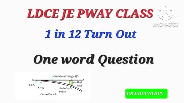 LDCE JE PWAY CLASS 1 IN 12 TURN OUT POINTS AND CROSSING ONE WORD QUESTION @RailPath
