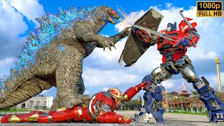 Transformers: The Last Knight - Optimus Prime & Iron Man vs Godzilla | Paramount Pictures [HD]