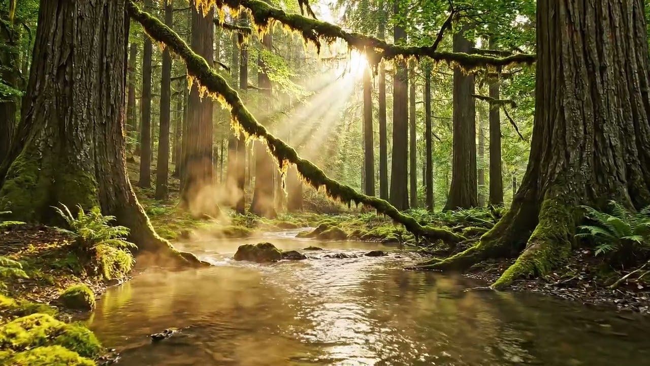 Relaxing Piano Music with Flowing Water & Birdsong | Sleep, Meditation, Stress Relief