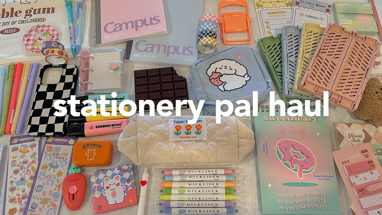 stationery haul ft. stationery pal 🍡☁️ | aesthetic stationery, cute pens, highlighters + more!