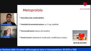 FARMACI CARDIOVASCOLARI IN EMERGENZA-URGENZA