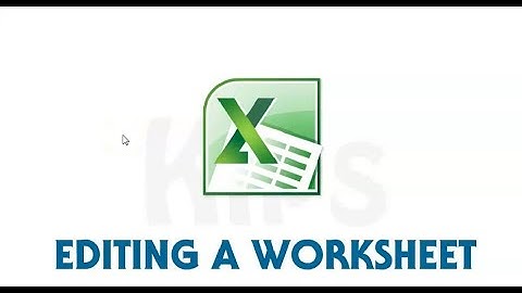 Class 7 Ch 6 Editing A Worksheet Part 1