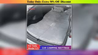 Get Car Camping Mattress For Tesla Model Y Model 3 High Density MDI Sponge Bed Removable Pad Hardwo