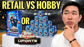 WHICH 2025-26 TOPPS CHROME UPDATE BOX IS BETTER: 15 RETAIL BLASTERS vs 1 HOBBY BOX (CRAZY PULLS)! 🤔🔥
