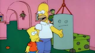 Homero entrena a Bart para pelear con Nelson