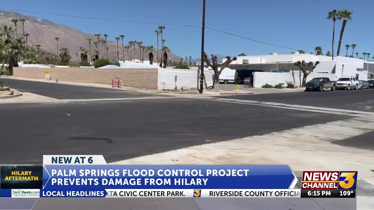 Palm Springs flood control project prevents damage from tropical storm ...