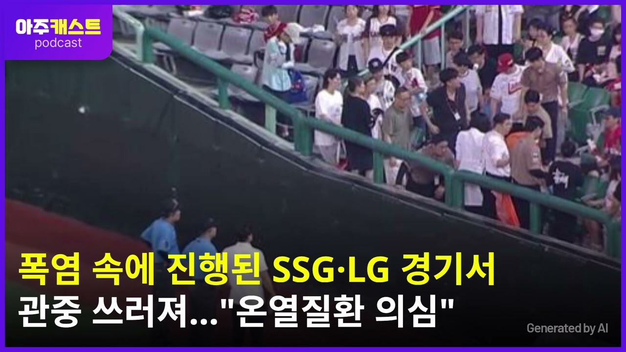 폭염 속에 진행된 SSG·LG 경기서 관중 쓰러져…온열질환 의심