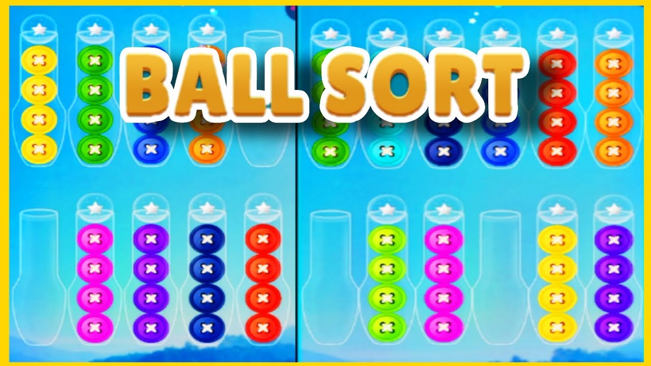 color ball sort wooden puzzle (level 1838-1845) 