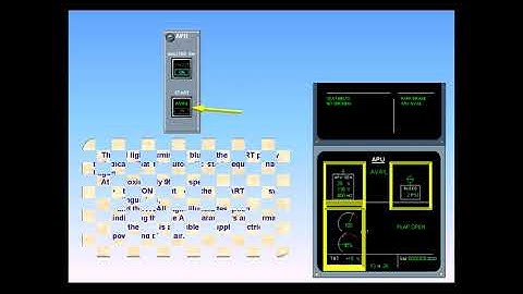 Airbus A320 Auxiliary Power Unit APU Normal Operation