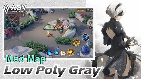 Mod Map AOV Low Poly Gray | Map Fix Lag - Arena Of Valor
