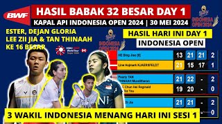 Hasil Indonesia Open 2024 Hari ini: Ester & Dejan Gloria ke R16 | Indonesia Open Badminton Day1/R32