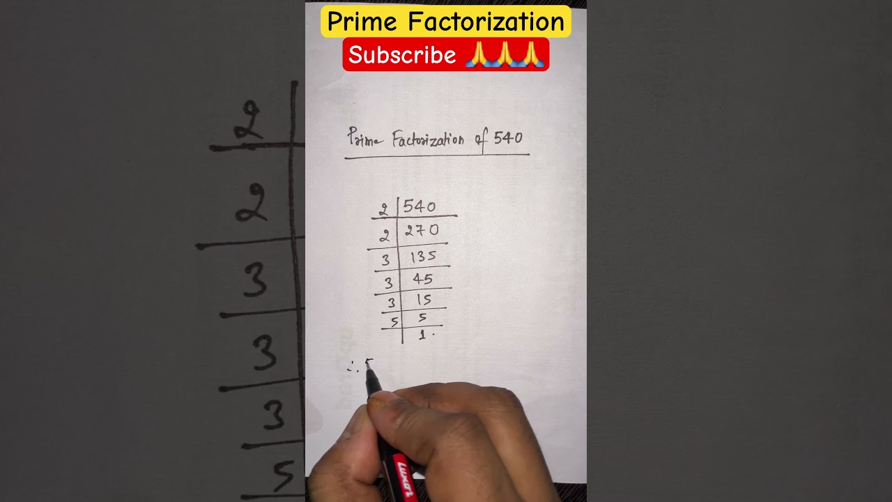 Prime Factorization of 540 