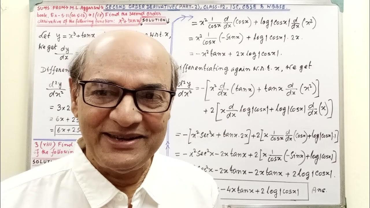 Second order derivatives part 2 class 12 isc cbse wbbse youtube