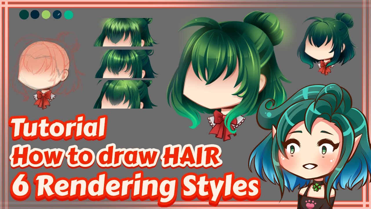 How To Draw Anime Hair [ 6 Styles ] by TsuDrawing - Make better