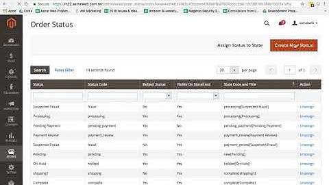 Magento 2 Order Statuses and States