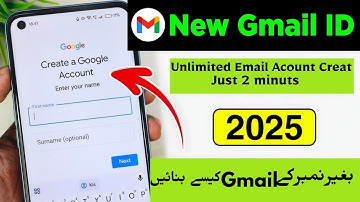 email create without mobile number / Create Unlimited Gmail Accounts 2025