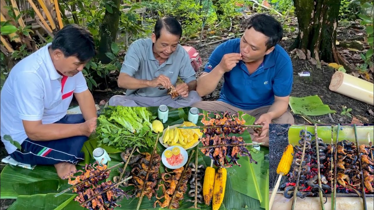 Đặc Sản Mùa Mưa - Ếch Đồng Nướng Sa Tế, Rắn Nướng Mọi