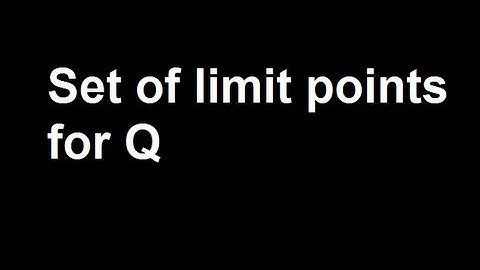 Set of limit points for Q