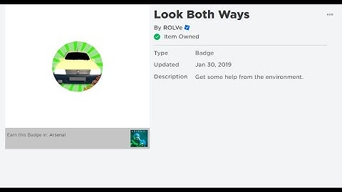 How to get "Look Both Ways" Badge in Arsenal (2024)