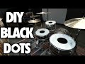 Diy black dot drum heads