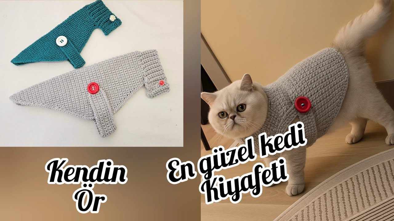 Как связать крючком одежду для кошек и собак