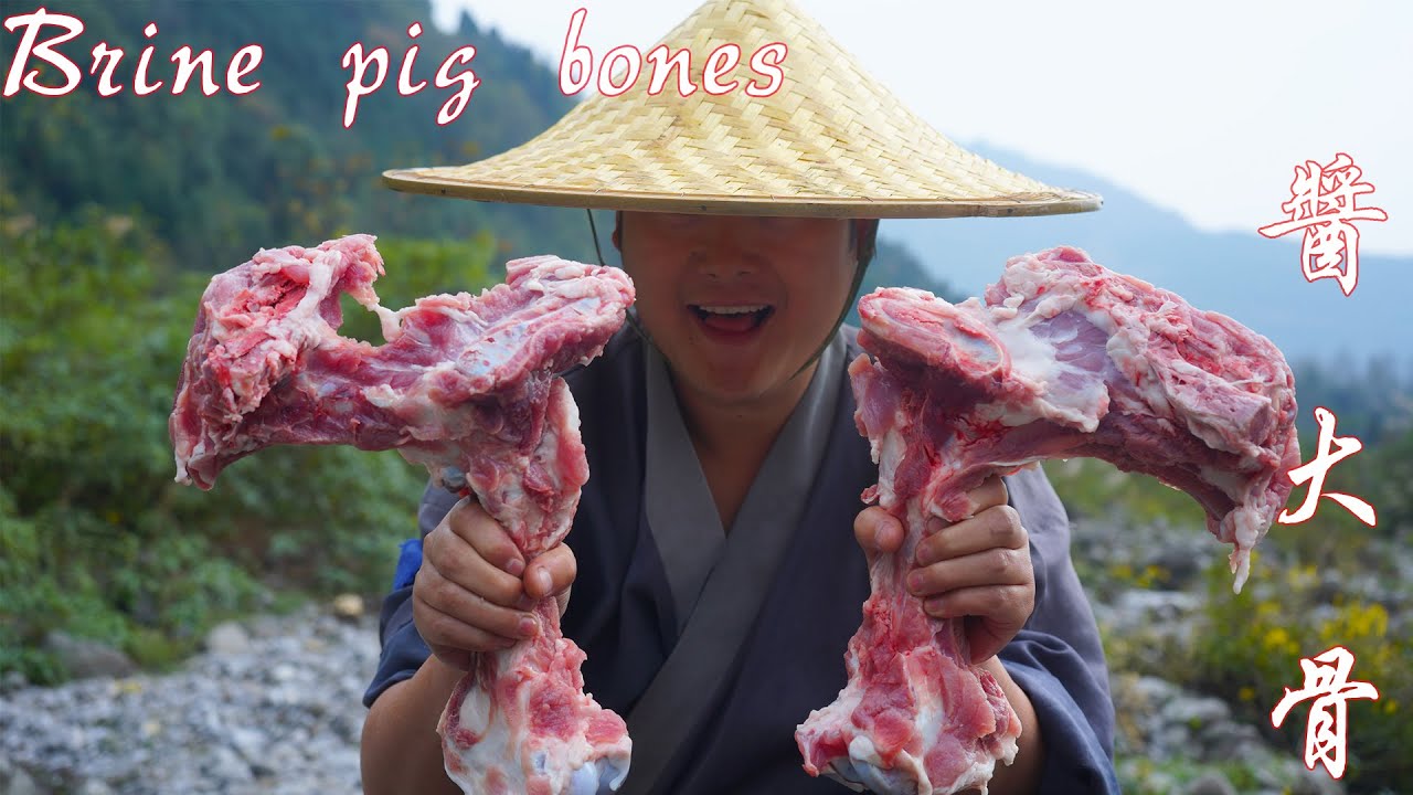 【Shyo video】110元買6斤豬大骨，小夥秘製一鍋醬大骨，一個人吃一鍋真過癮