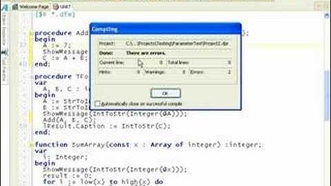 Delphi Programming Tutorial #34 - Parameters