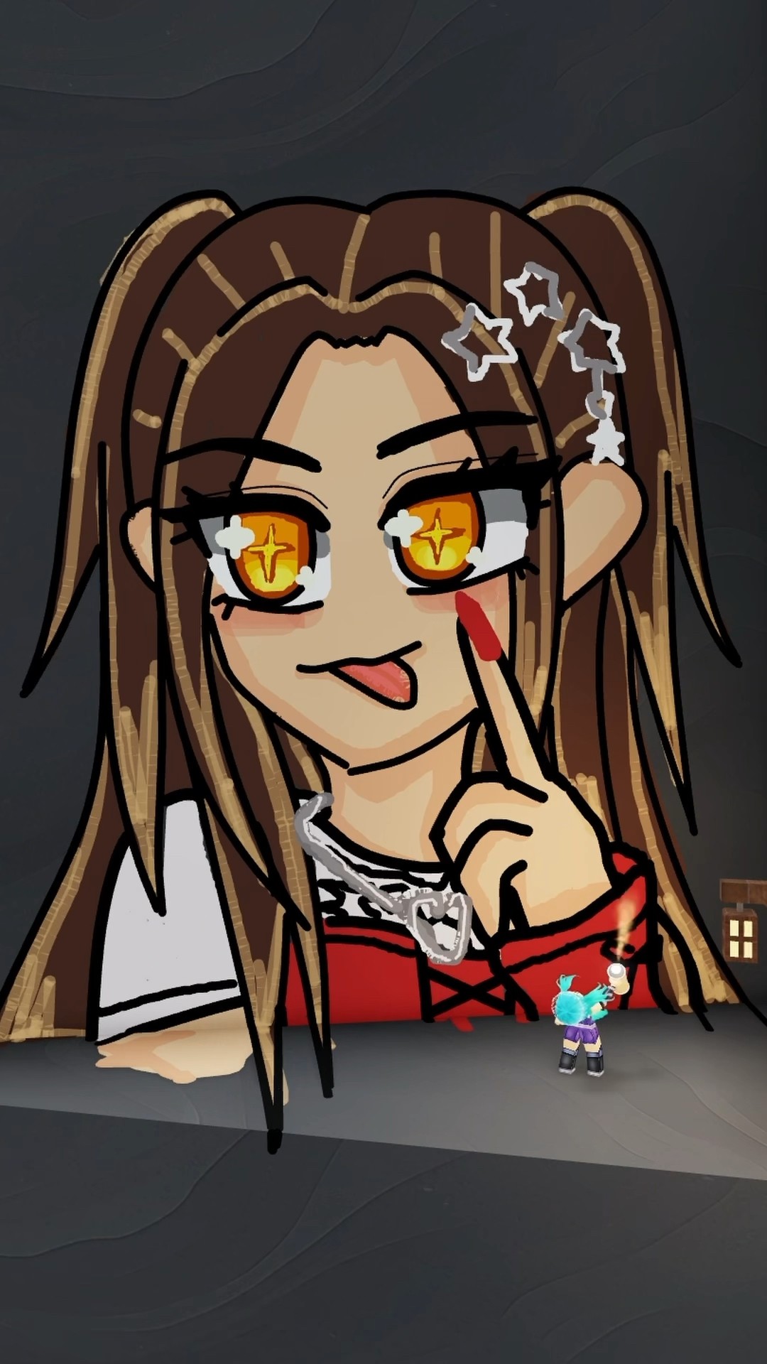 Drawing My Fabulous Sister in Roblox!