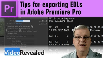 Exporting EDLs from Adobe Premiere Pro
