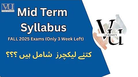 Mid Term Syllabus | Fall 2025 | Check Your Exam Syllabus in your own LMS | Virtual University