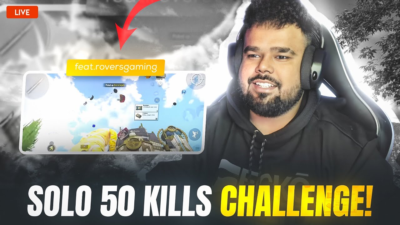 SOLO 50 KILLS CHALLENGE IN  Top 100 CONQUEROR LOBBY  #bgmilive #shortsfeed