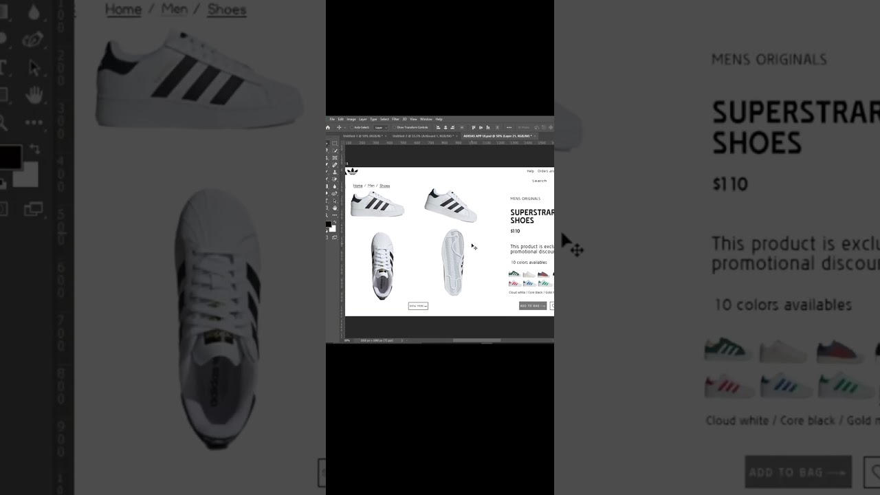 MAKE ADIDAS APP UI IN 5 MINUTES❤ PASHA DESIGNS