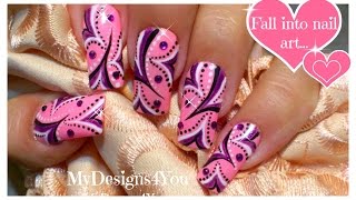 Abstract Nail Art Tutorial | Purple and Pink Wonderland Nails ♥