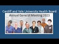 Cardiff and vale university health board  annual general meeting 2023