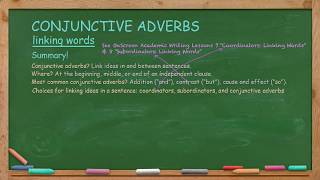 How to Use Conjunctive Adverbs