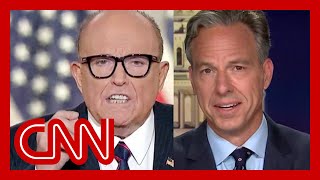 See Tapper's reaction to Giuliani's conspiracy theory