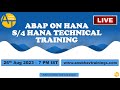 Abap on hana demo 26 aug 2023  s4hana training live demo by anubhav  learn build and grow