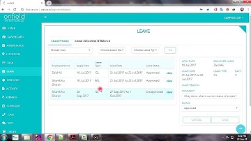 Supervisor - Allocate & Process Leaves - onfield Employee Attendance & Employee Tracking App