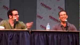 Sac-Anime Summer 2013: Manly Male Voice Actors Intro
J. Michael Tatum and Bryce Papenbrook introduce themselves as the manly men of voice acting at Sac-Anime before taking the first request to do a drunk Sebastian voice. Sac-Anime Summer 2013: Manly Male Voice Actors Intro