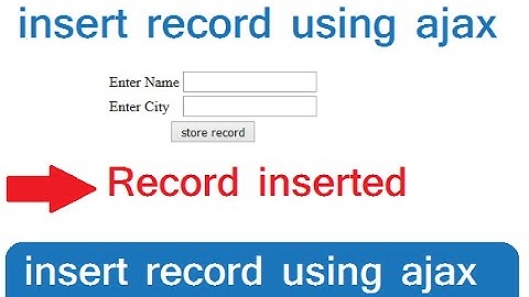 part 1:How to use ajax to insert update delete search in php with mysql