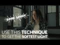 Get soft cinematic lighting  book light