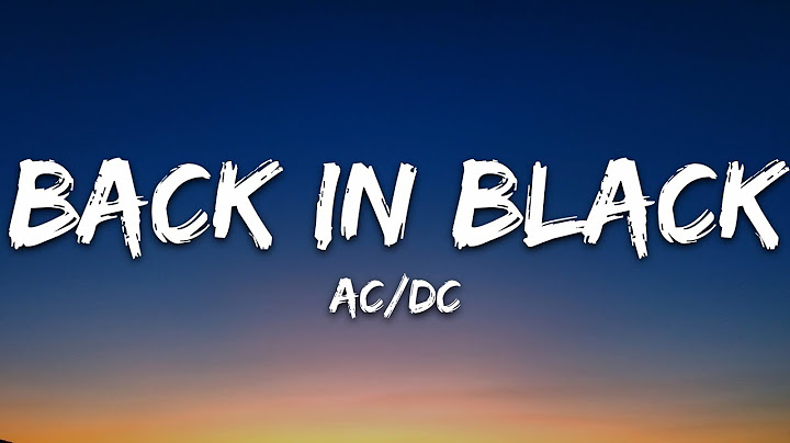 Back in Black Lyric Video version - Lyric Video performance video thumbnail